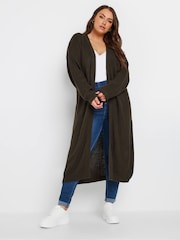 Yours Curve Brown Chocolate Maxi Cardigan - Image 1 of 5