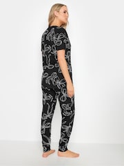 أسود - طقم بيجامة من القطن 100% مزيّنة بطبعة فيونكات مع شعار "Sweet Dreams" من Long Tall Sally - صورة 2 من 5