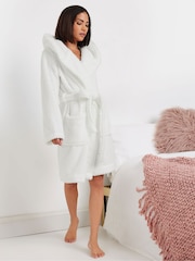 PixieGirl Petite Honeycomb Short Hooded Robe - Imagen 1 de 5