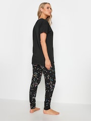 طقم بيجامات قطن 100% بنقشة نجوم ومطبوع عليها شعار "All You Need Is Love" من Long Tall Sally - صورة 2 من 5