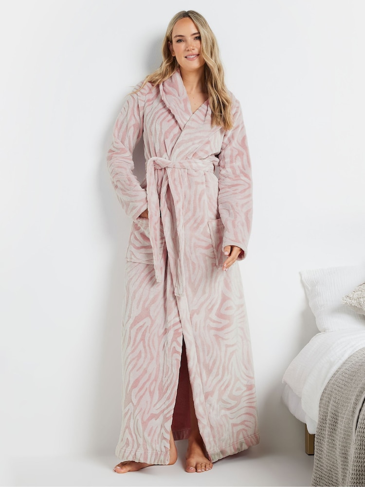 Long Tall Sally Pink Clipped Shawl Robe - Image 1 of 5