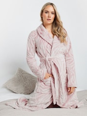 Long Tall Sally Pink Clipped Shawl Robe - Image 4 of 5