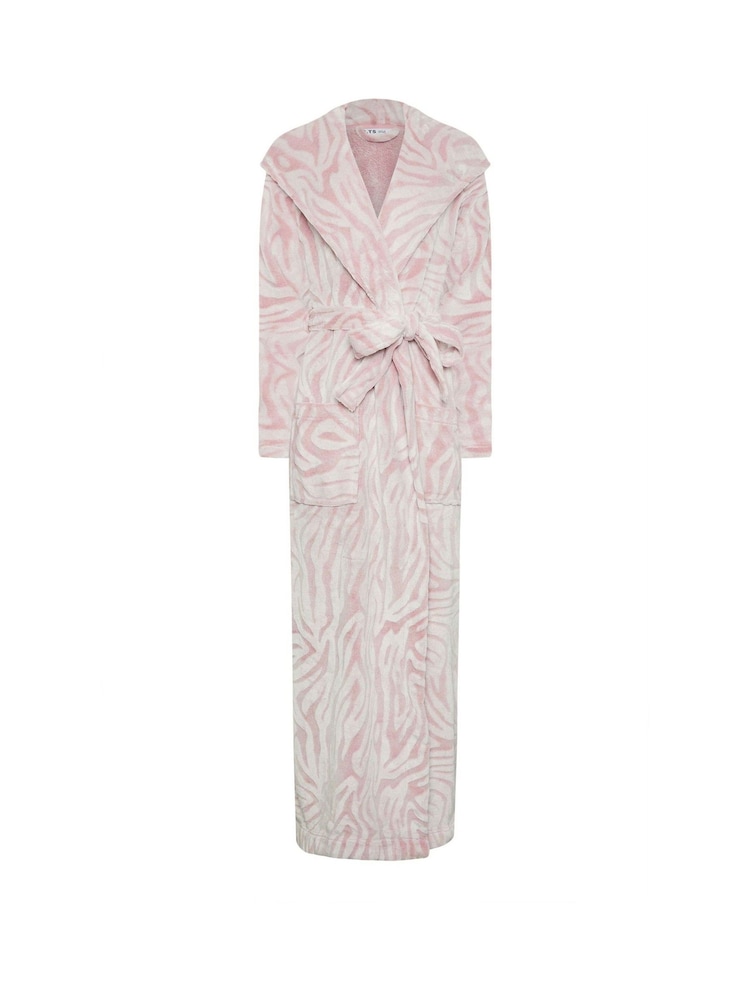 Long Tall Sally Pink Clipped Shawl Robe - Image 5 of 5