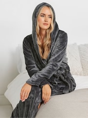 Gris - Long Tall Sally Hooded Maxi Robe - Imagen 2 de 9
