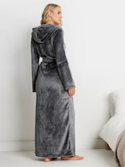 Gris - Long Tall Sally Hooded Maxi Robe - Imagen 3 de 9