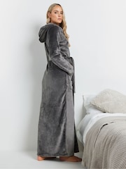 Gris - Long Tall Sally Hooded Maxi Robe - Imagen 7 de 9