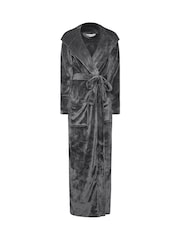 Gris - Long Tall Sally Hooded Maxi Robe - Imagen 9 de 9