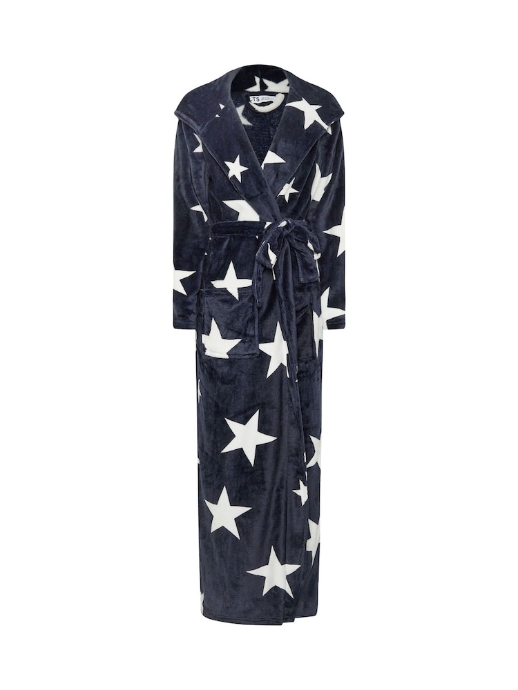 Azul - Long Tall Sally Hooded Maxi Robe - Imagen 5 de 5