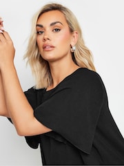Yours Curve Black Chain Back Short Sleeve Blouse - Image 5 of 6