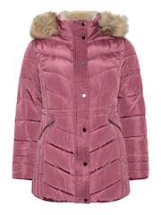 Yours Curve Pink Padded Short coat - Image 5 of 5