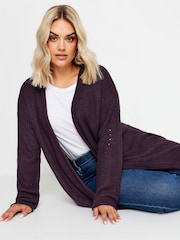 Yours Curve Purple Cardigan - Image 1 of 5