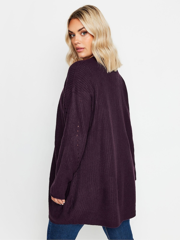 Yours Curve Purple Cardigan - Image 4 of 5