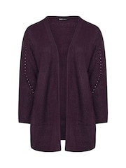 Yours Curve Purple Cardigan - Image 5 of 5