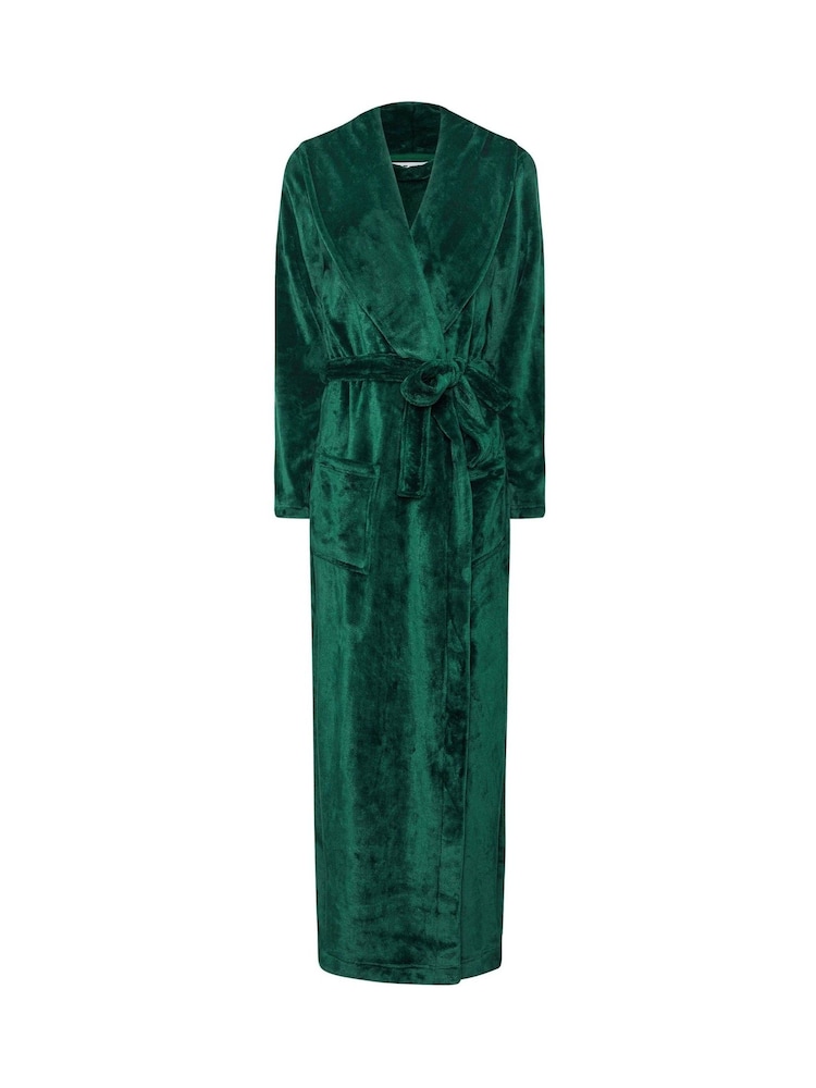 Grün - Long Tall Sally Maxi-Bademantel mit flauschigem Schalkragen - Bild 5 von 5 Grün - Long Tall Sally Maxi-Bademantel mit flauschigem Schalkragen - Bild 5 von 5