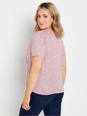 M&Co Pink Short Sleeve Wrap Top - Image 3 of 5