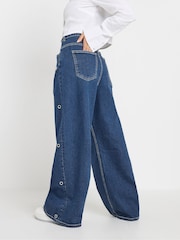 PixieGirl Petite Blue Eyelet Detail Jeans - Image 3 of 4