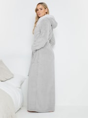 Long Tall Sally Grey Wellsoft Contrast Hooded Robe - Image 3 of 4
