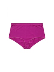 Yours Curve Purple Full Briefs 5 Pack With Stretch - Image 7 of 9