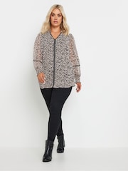 Yours Curve Natural Studded Tape Chiffon Blouse - Image 2 of 5
