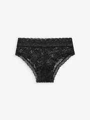 Yours Curve Black Lace Brazilian Briefs 3 Pack - Image 6 of 8