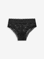 Yours Curve Black Lace Brazilian Briefs 3 Pack - Image 8 of 8