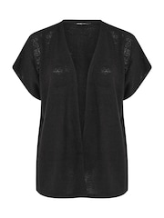 Yours Curve Black Edge To Edge Boxy Cardigan - Image 5 of 5