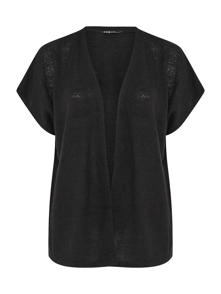 Yours Curve Black Edge To Edge Boxy Cardigan - Image 5 of 5