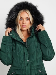 Yours Curve Green Padded Short coat - Image 4 of 5