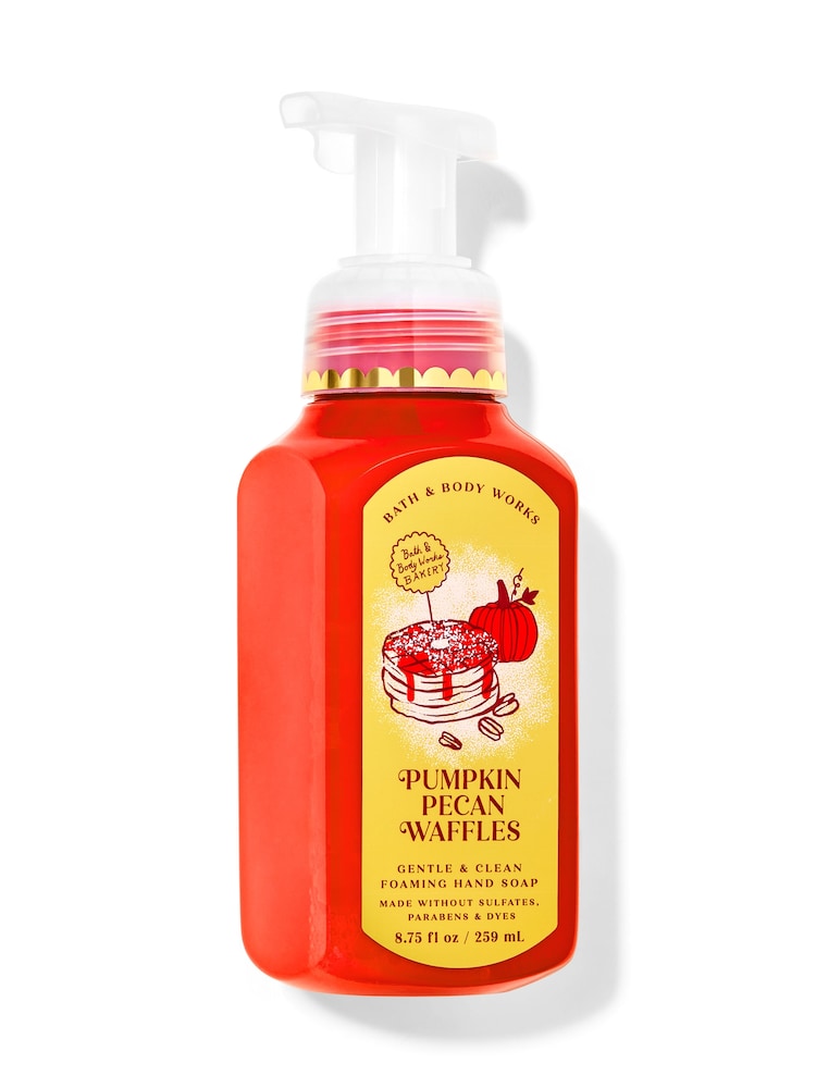 Bath & Body Works Pumpkin Pecan Waffles Gentle & Clean Foaming Hand Soap 8.75 fl oz / 259 mL - Image 1 of 1 Bath & Body Works Pumpkin Pecan Waffles Gentle & Clean Foaming Hand Soap 8.75 fl oz / 259 mL - Image 1 of 1
