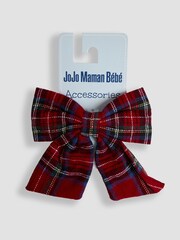 JoJo Maman Bébé Red Large Tartan Bow - Image 2 of 3