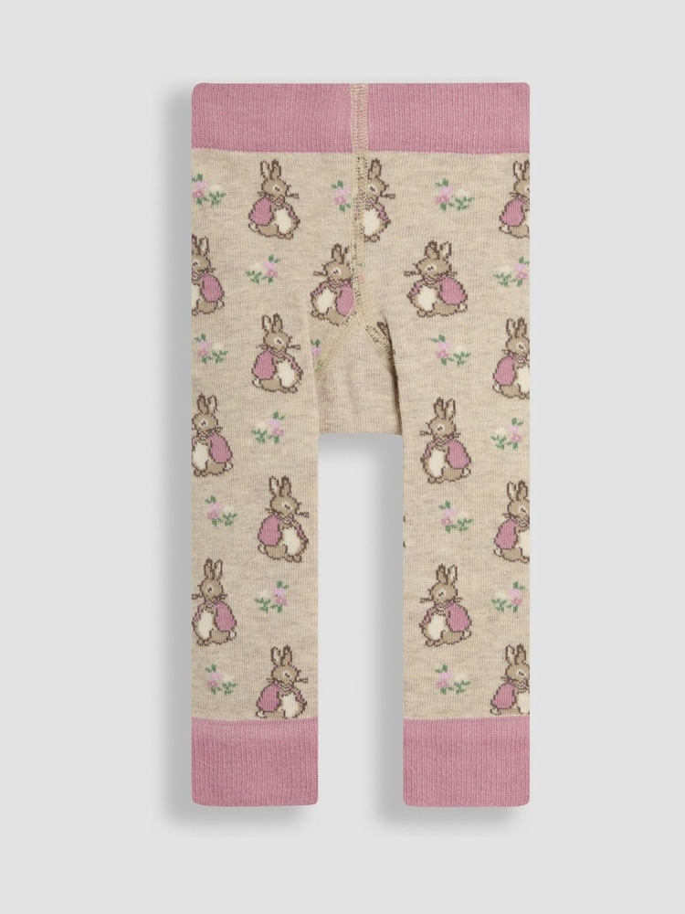 JoJo Maman Bébé Pink Peter Rabbit Knitted Leggings - Image 1 of 3