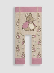 JoJo Maman Bébé Pink Peter Rabbit Knitted Leggings - Image 2 of 3