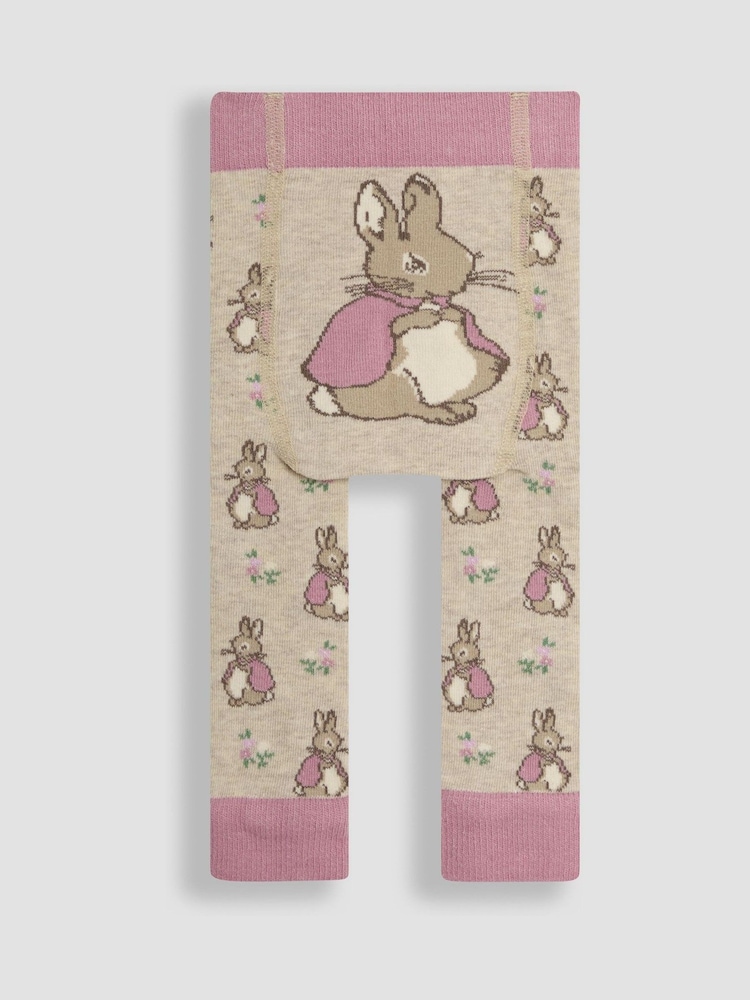 JoJo Maman Bébé Pink Peter Rabbit Knitted Leggings - Image 2 of 3