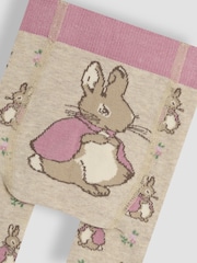 JoJo Maman Bébé Pink Peter Rabbit Knitted Leggings - Image 3 of 3