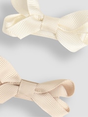 JoJo Maman Bébé Natural Bow Clips 3 Pack - Image 3 of 3