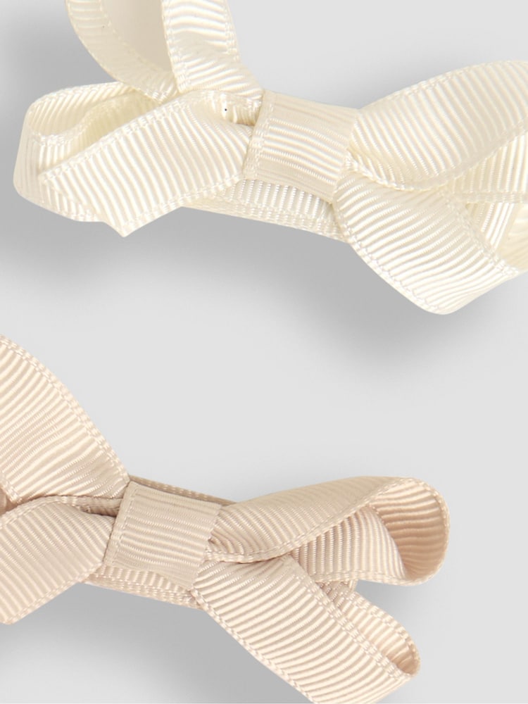 JoJo Maman Bébé Natural Bow Clips 3 Pack - Image 3 of 3