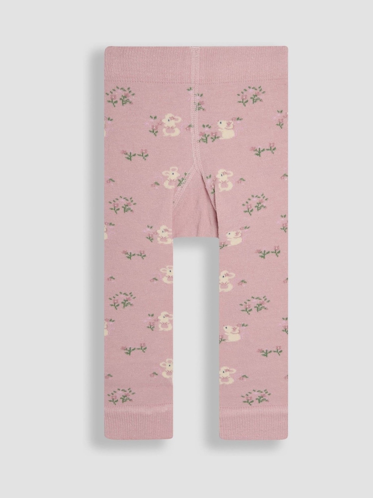 JoJo Maman Bébé Pink Mouse Knitted Leggings - Image 1 of 3