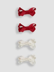 JoJo Maman Bébé Multi Velvet Bows 4 Pack - Image 2 of 3