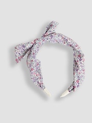 JoJo Maman Bébé Floral Floral Bow Headband - Image 1 of 3