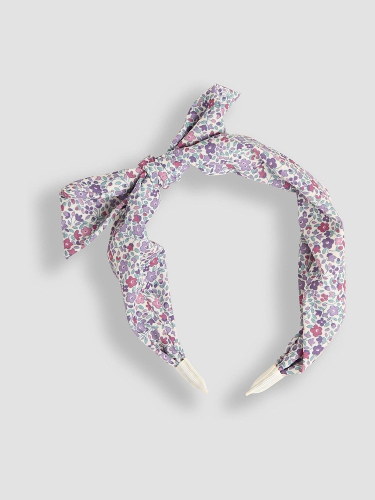 JoJo Maman Bébé Floral Floral Bow Headband - Image 1 of 3