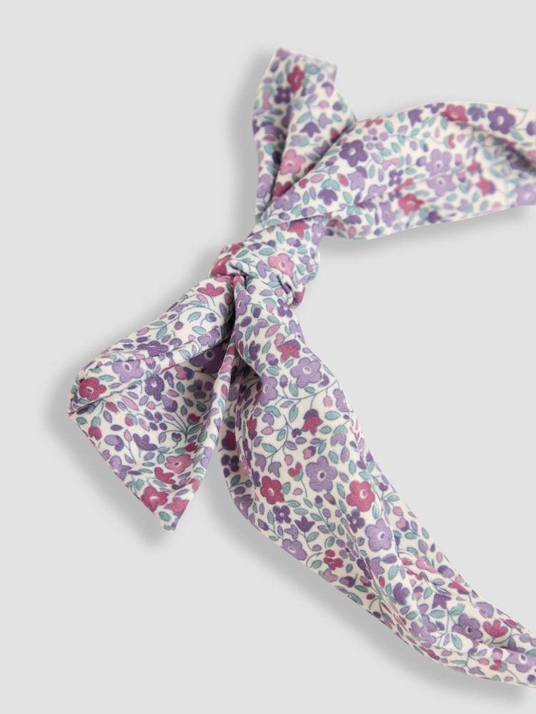 JoJo Maman Bébé Floral Floral Bow Headband - Image 2 of 3