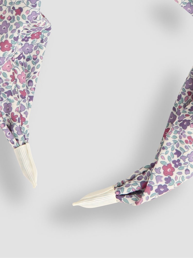 JoJo Maman Bébé Floral Floral Bow Headband - Image 3 of 3