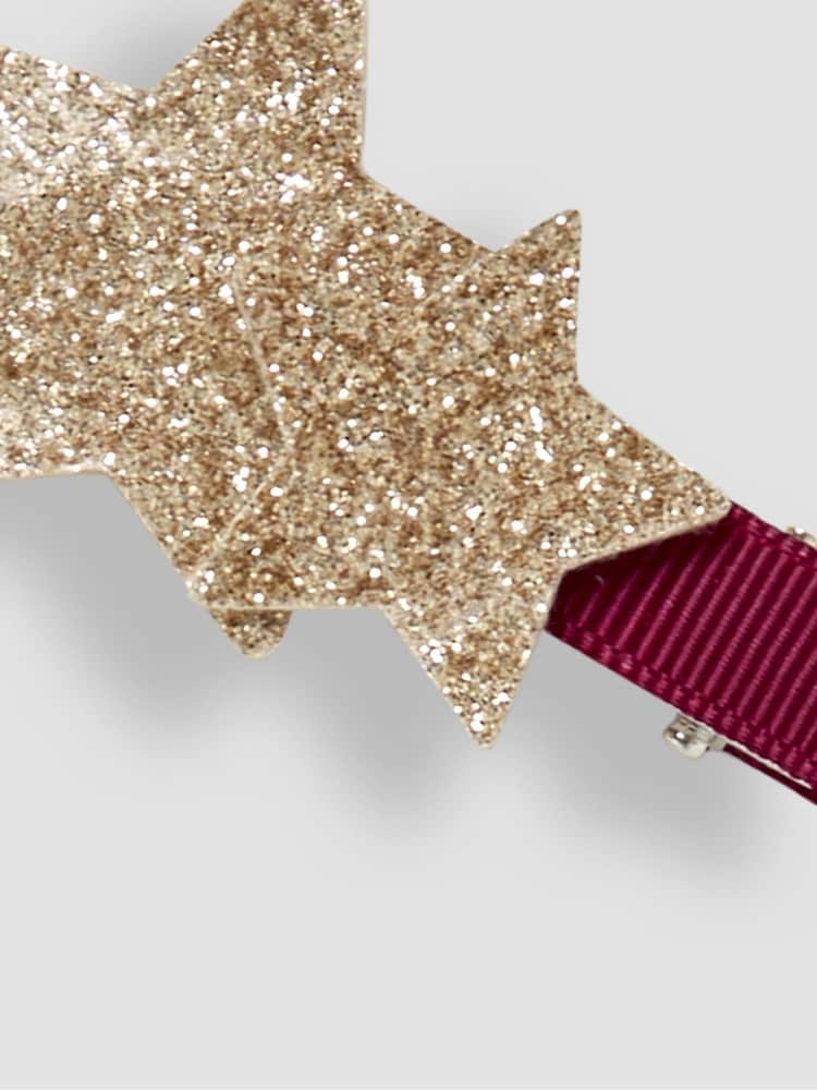JoJo Maman Bébé Berry Glitter Star Clips 2 Pack - Image 3 of 3