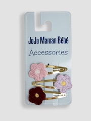 JoJo Maman Bébé Berry 3-Pack Crochet Clips - Image 1 of 3