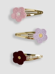 JoJo Maman Bébé Berry 3-Pack Crochet Clips - Image 2 of 3