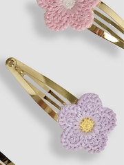 JoJo Maman Bébé Berry 3-Pack Crochet Clips - Image 3 of 3