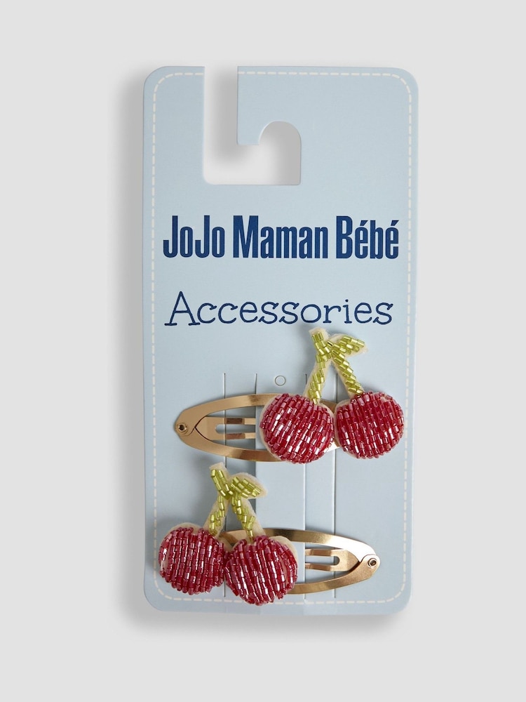 JoJo Maman Bébé Berry Cherry Clips 2 Pack - Image 1 of 3