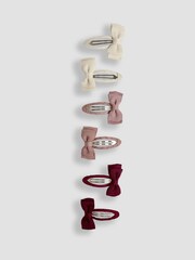 JoJo Maman Bébé Pastel Bow Clips 6 Pack - Image 2 of 3