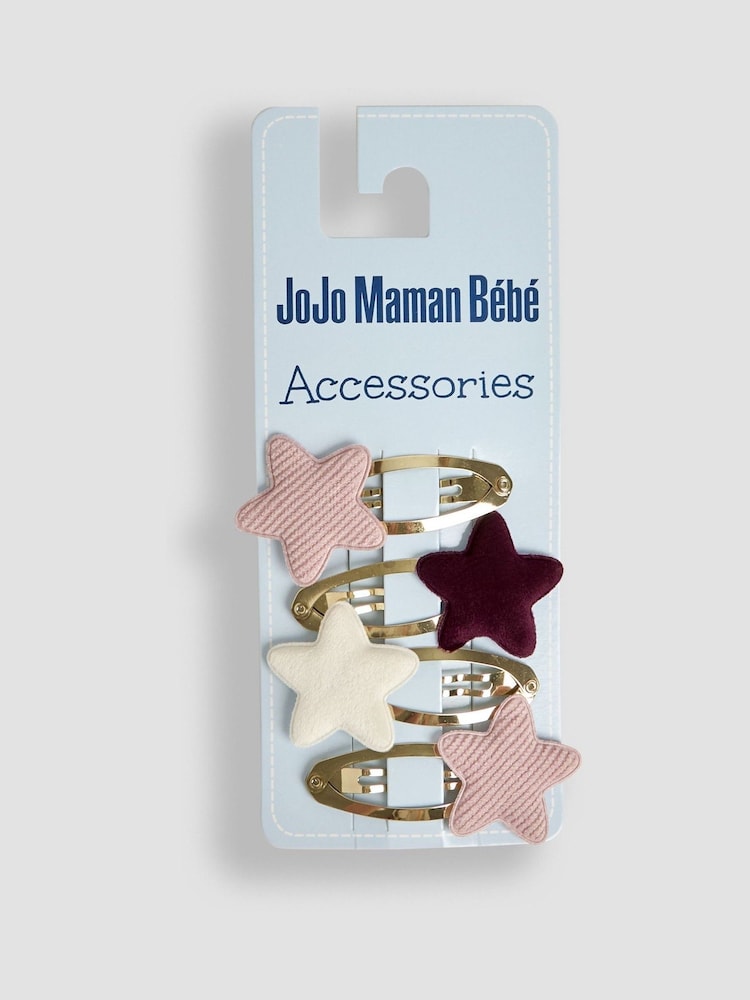JoJo Maman Bébé Star Star Clips 4 Pack - Image 2 of 3