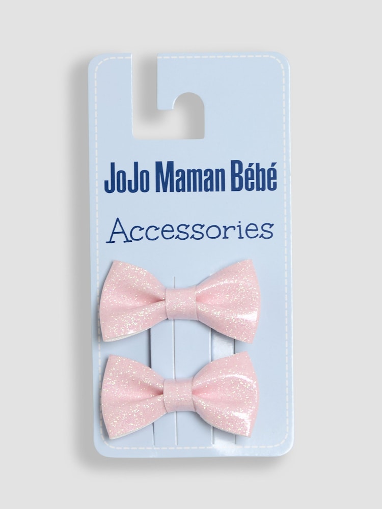حزمة من 2 مشبك شعر بتصميم فيونكة لامعة من JoJo Maman Bébé - صورة 1 من 3